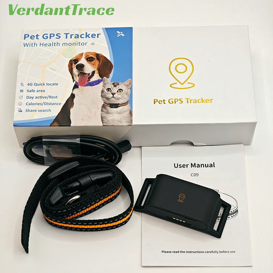 4G GPS Pet Tracker for Dogs Cats Waterproof GPS WIFI Location & Smart Activity Tracker Fashionable Neck Collar for Ios Android